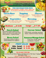 menu salad